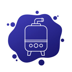 Fototapeta premium fermentation tank icon, line vector