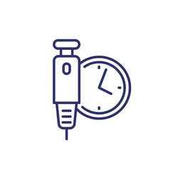insulin injection time line icon