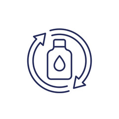 refill water bottle line icon