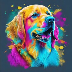 Golden retriever printable t-shirt ready