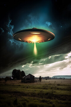 Flying Saucer Invasion. Generative AI.
A digital painting of a flying saucer invasion.
