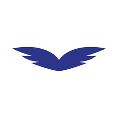 wide wings flying bird logo design a