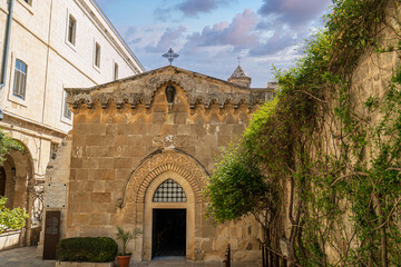 The Chapel of the Flagellation next to the Church of the Condemnation where Jesus Christ was...
