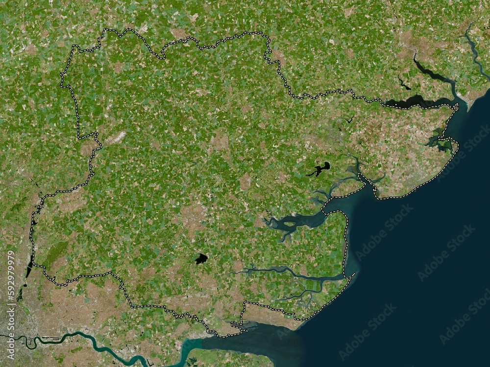 Wall mural Essex, England - Great Britain. High-res satellite. No legend