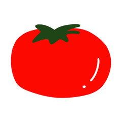 シンプルでかわいい赤いトマトのイラスト