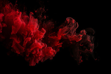 Red Smoke on Black: An AI Artistic Interpretation