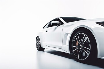 Plakat Car isolated on white background. Generative AI