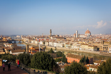 Fototapeta na wymiar Panorama di Firenze vista da Piazzale Michelangelo