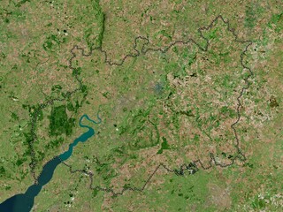 Gloucestershire, England - Great Britain. High-res satellite. No legend