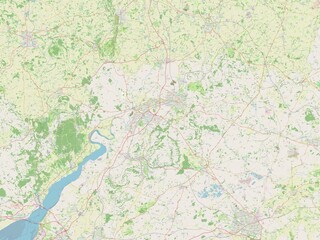 Gloucestershire, England - Great Britain. OSM. No legend