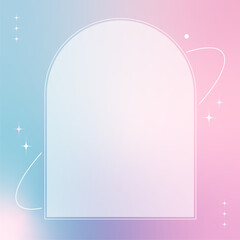 トレンド・シンプルなグラデーションフレーム素材