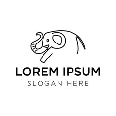 Elephant logo vector illustration isolated on white background