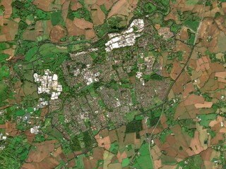 Harlow, England - Great Britain. Low-res satellite. No legend