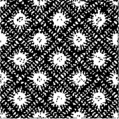  Grunge background with abstract shapes. Black and white texture. Seamless monochrome repeating pattern  for decor, fabric, cloth.