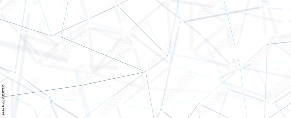 Aufkleber Global network background. Connecting triangles. Globe of the earth. abstract planet in space. 3d rendering