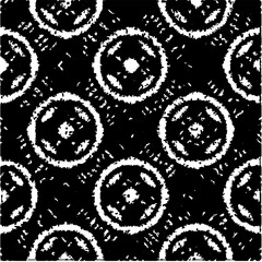  Grunge background with abstract shapes. Black and white texture. Seamless monochrome repeating pattern  for decor, fabric, cloth.