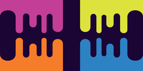 color vector illustration of colorful smudges on the wall