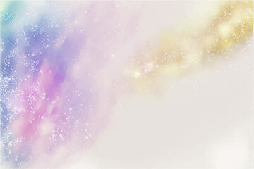 rainbow pastel unicorn candy watercolor on paper abstract background © Setia69