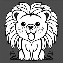 Lion Body Vector Logo Template Illustration Design