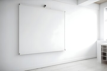 ..An isolated whiteboard with number sequence on a wall.