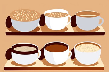 Obraz premium A large coffee bean is simulating the shape of a coffee cup.