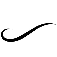 Swirl stroke ornament. Ornamental curls, swirls dividers and filigree ornament vector illustration