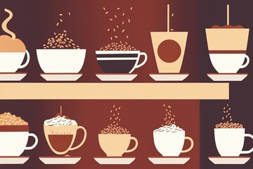 A large coffee bean is simulating the shape of a coffee cup.