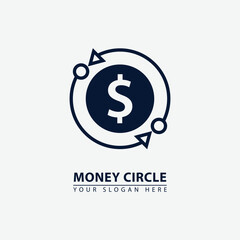 modern circle dollar logo icon