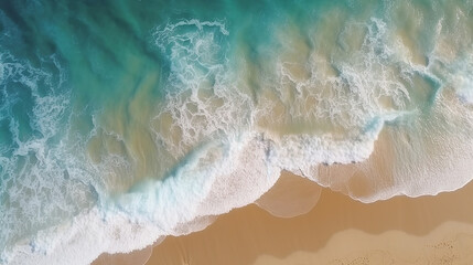 Ocean waves on the beach as a background. Beautiful natur
