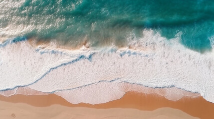 Fototapeta na wymiar Ocean waves on the beach as a background. Beautiful natur