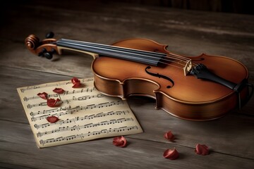 ..The timeless sound of a vintage violin creates a timeless melody.