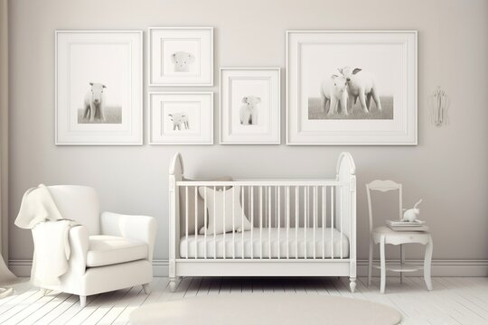 modern and simple nursery interior background