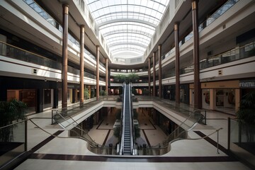 ..Shoppers explore a bustling mall filled with shops, restaurants, and more