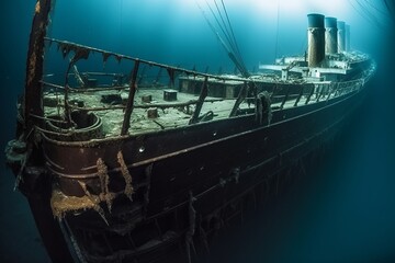 Sunken Luxury Liner Decaying Underwater