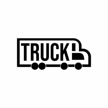 Graphic design trucks. vintage logistics truck illustration