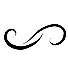 Swirl stroke ornament. Ornamental curls, swirls dividers and filigree ornament vector illustration