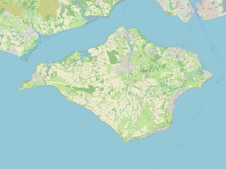 Isle of Wight, England - Great Britain. OSM. No legend