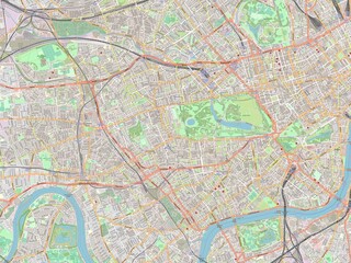 Royal Borough of Kensington and Chelsea, England - Great Britain. OSM. No legend