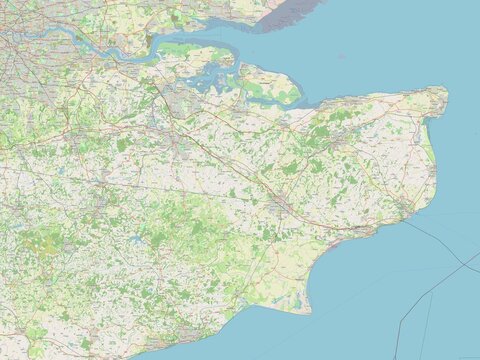 Kent, England - Great Britain. OSM. No legend