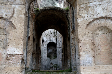 Fototapeta na wymiar Ruins of Villa Adriana in Tivoli, Rome