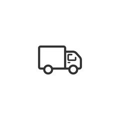 Delivery van vector icon .