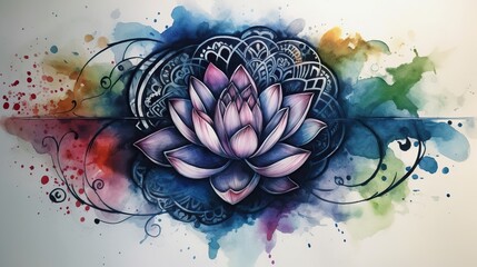 Lotus Mandala. Generative AI
