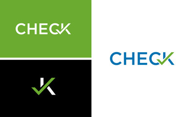 Check mark logo icon design template