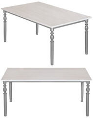 Coffee table. Element of the interior. Isolated from the background. From different angles