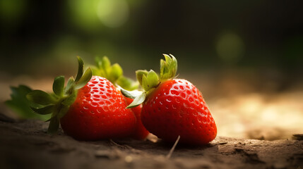 Fresh, colourful strawberries, created with Generative AI