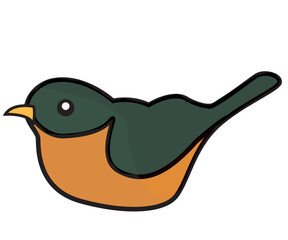 cute spring hummingbird vector cartoon