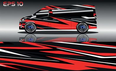 Obraz premium Van wrap design. Wrap, sticker and decal design for company