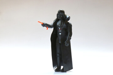 Obraz premium Vintage Star Wars Darth Vader Action Figure from Kenner with Lightsaber. Probably from 1978.