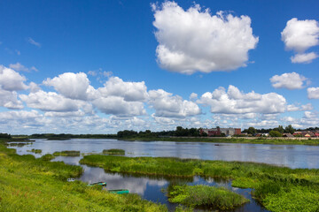 River Daugava near town of Jekabpils in Latvia.