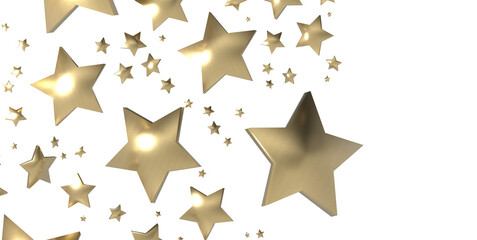 Obraz premium XMAS Holiday golden decoration, glitter frame isolated -